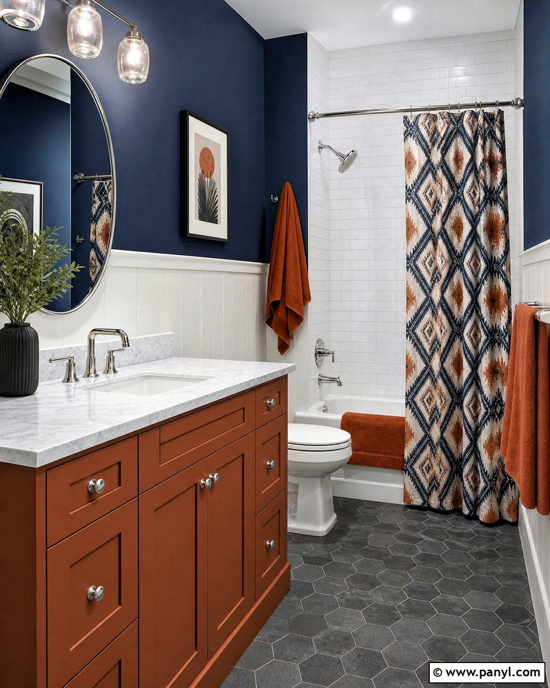 Burnt Orange And Navy Bathroom - 20 burnt orange bathroom ideas