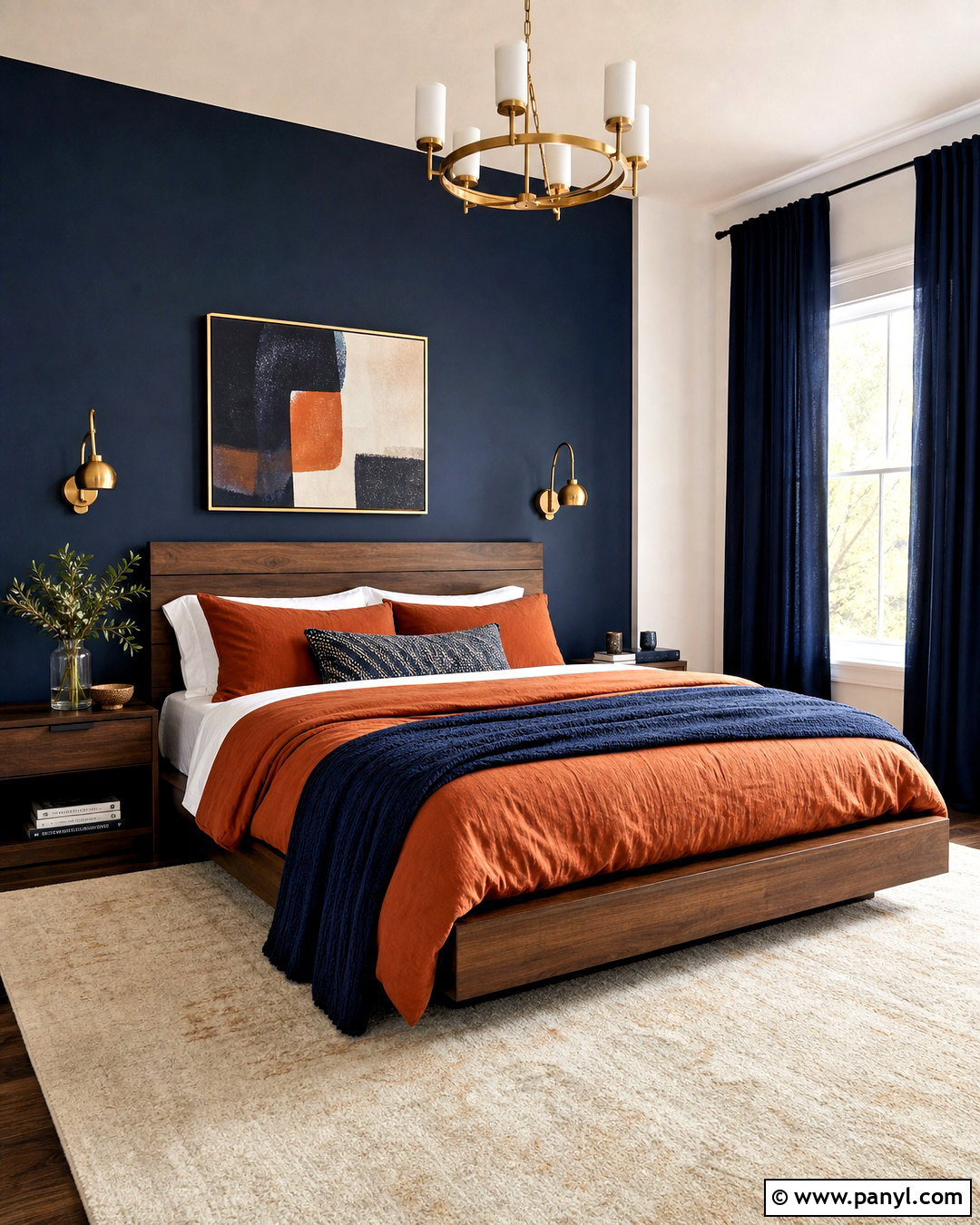 Burnt Orange And Navy Bedroom - 20 burnt orange bedroom ideas