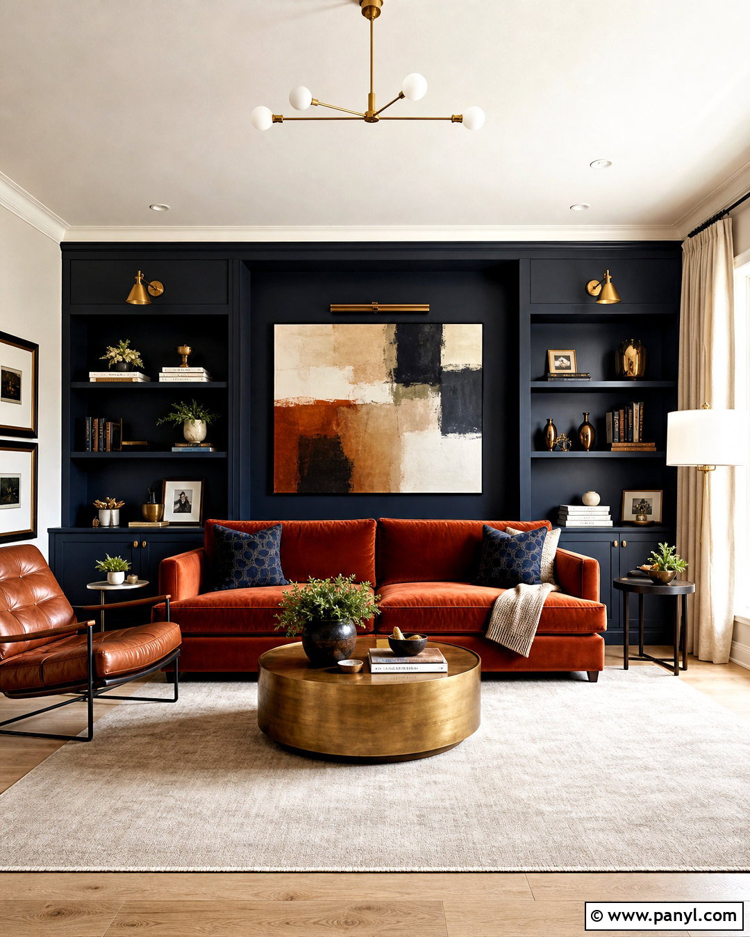 Burnt Orange And Navy Living Room - 20 burnt orange interior ideas