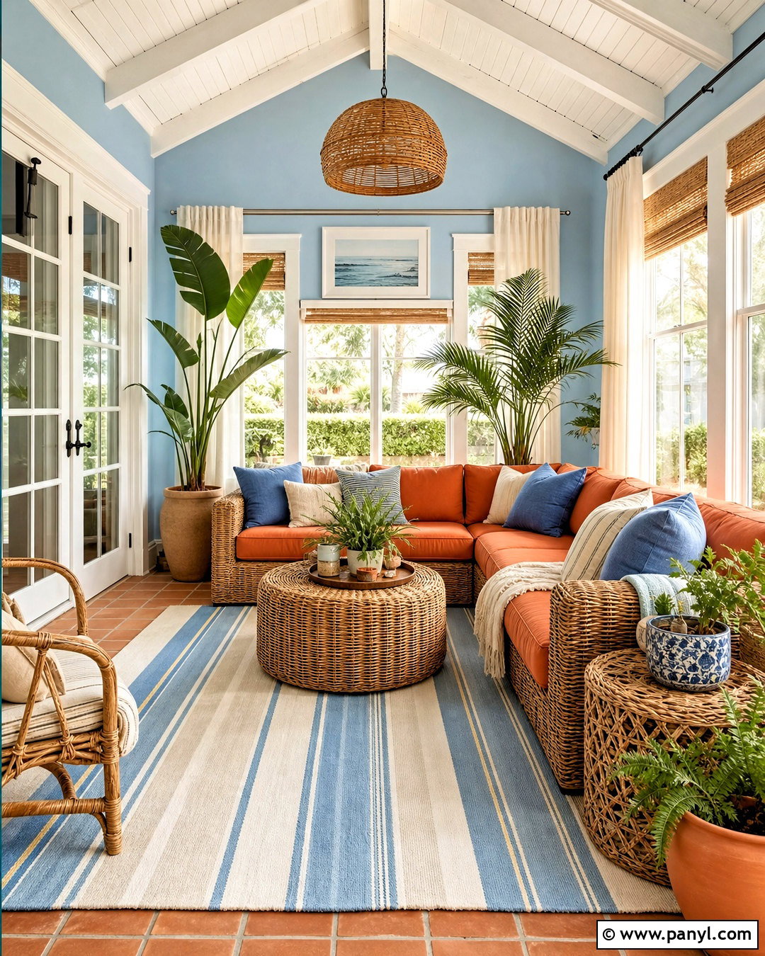 Burnt Orange And Pale Blue Sunroom - 20 burnt orange color palette ideas