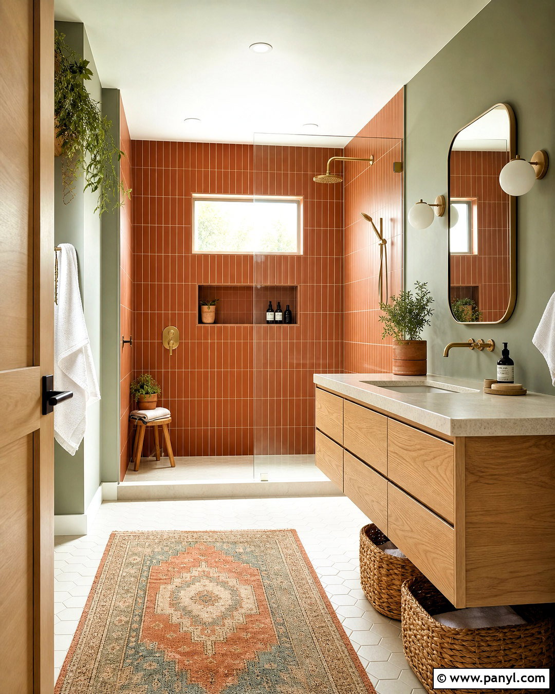 Burnt Orange And Sage Green Bathroom - 20 burnt orange bathroom ideas