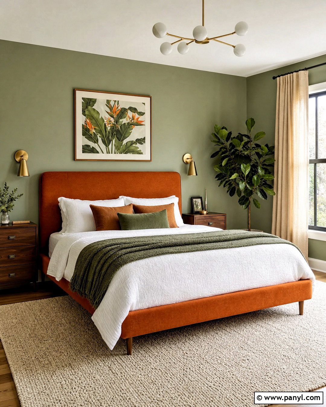 Burnt Orange And Sage Green Bedroom - 20 burnt orange interior ideas
