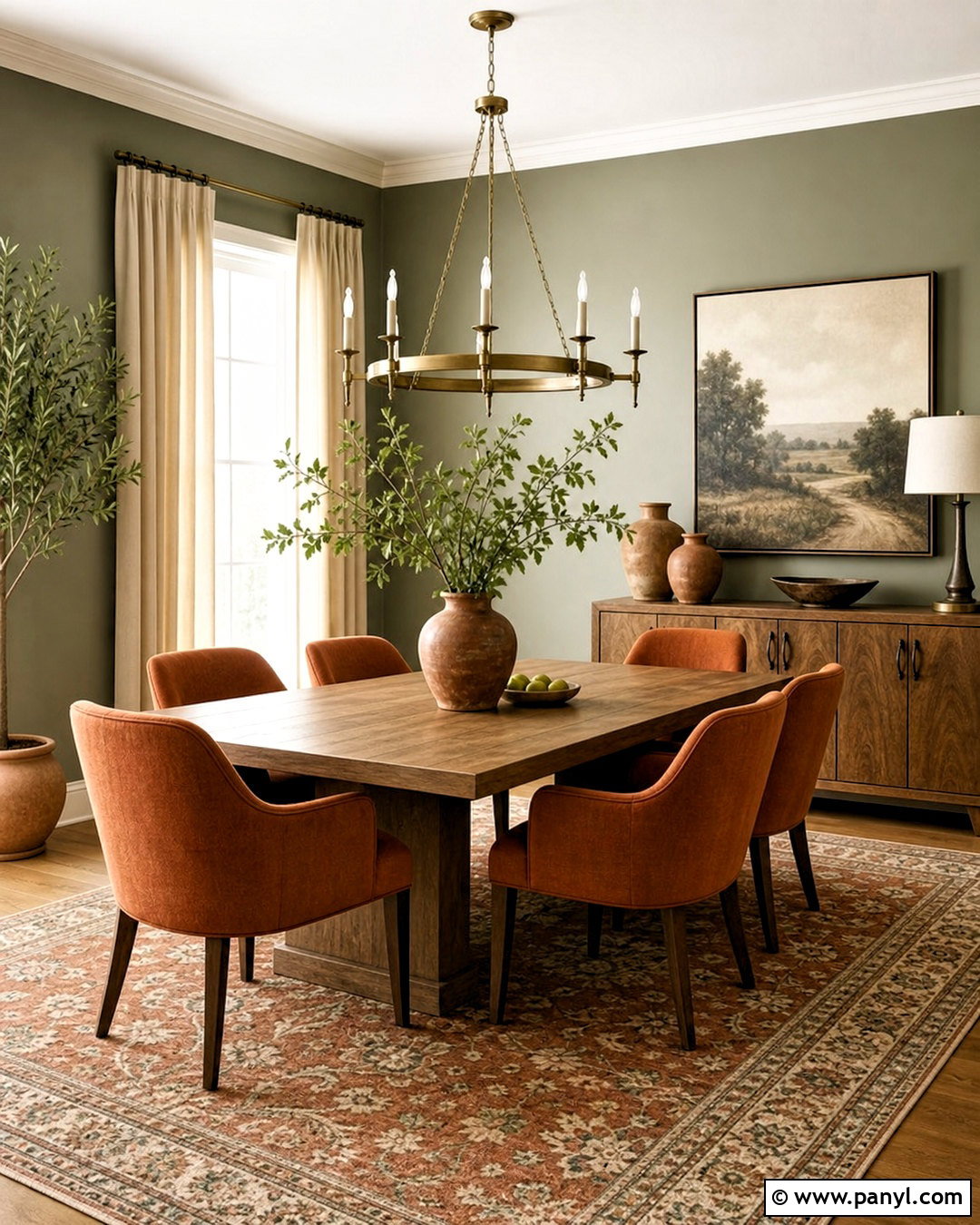 Burnt Orange And Sage Green Dining Room - 20 burnt orange color palette ideas