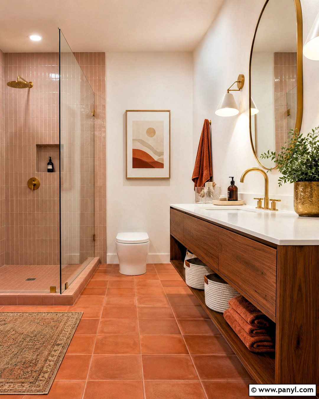 Burnt Orange And Soft Pink Bathroom - 20 burnt orange color scheme ideas