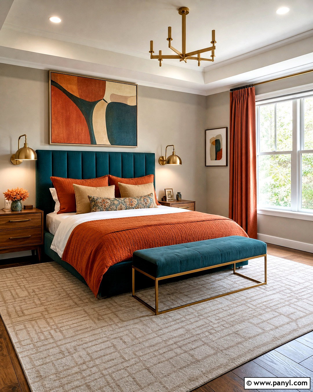 Burnt Orange And Teal Bedroom - 20 burnt orange bedroom ideas