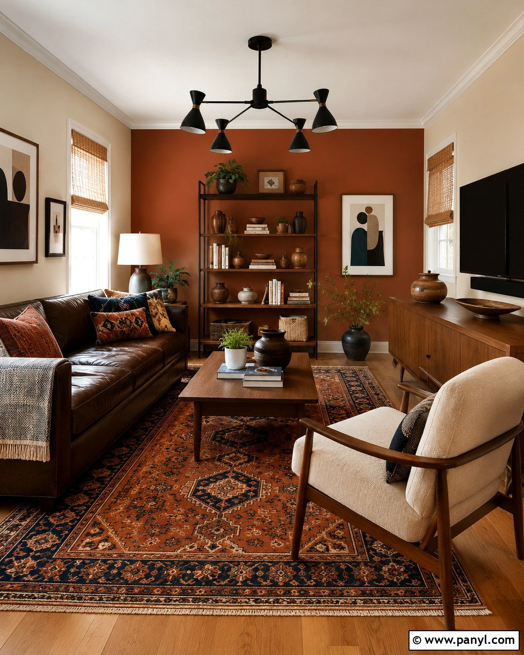 Burnt Orange And Warm Beige Interior Walls - 20 Colour Combination For Interior Walls