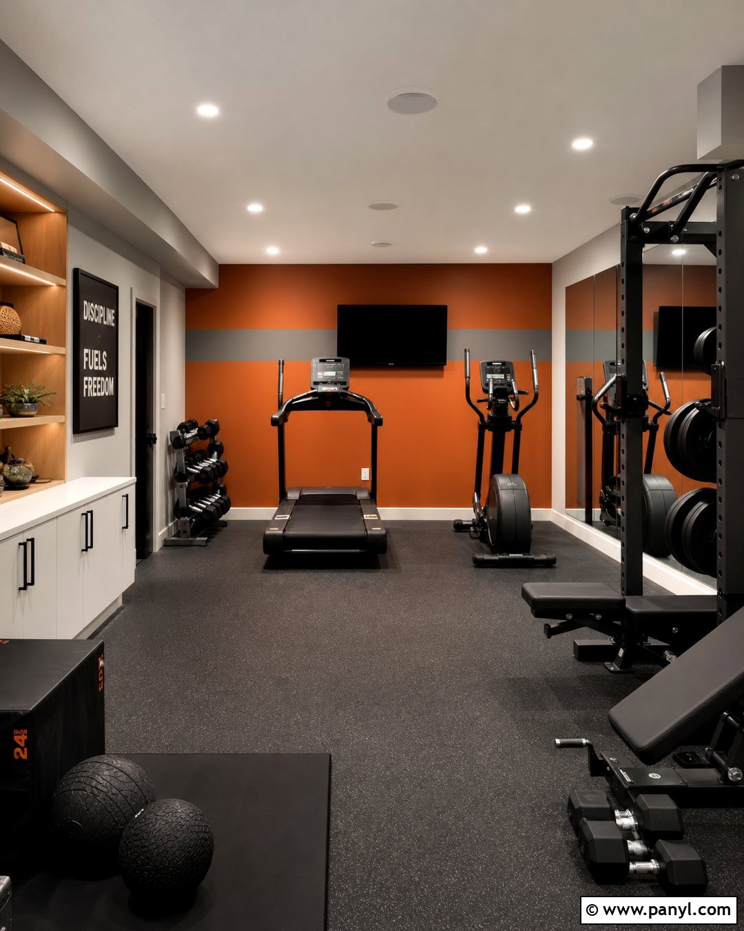 Burnt Orange Basement Gym Walls - 20 Basement Gym Wall Colors