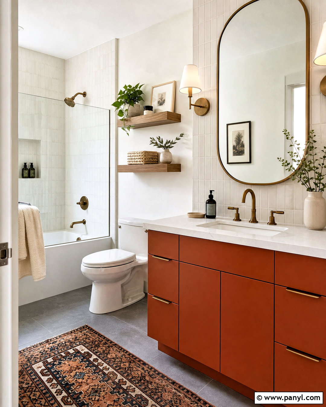 Burnt Orange Bathroom Vanity - 20 burnt orange interior ideas