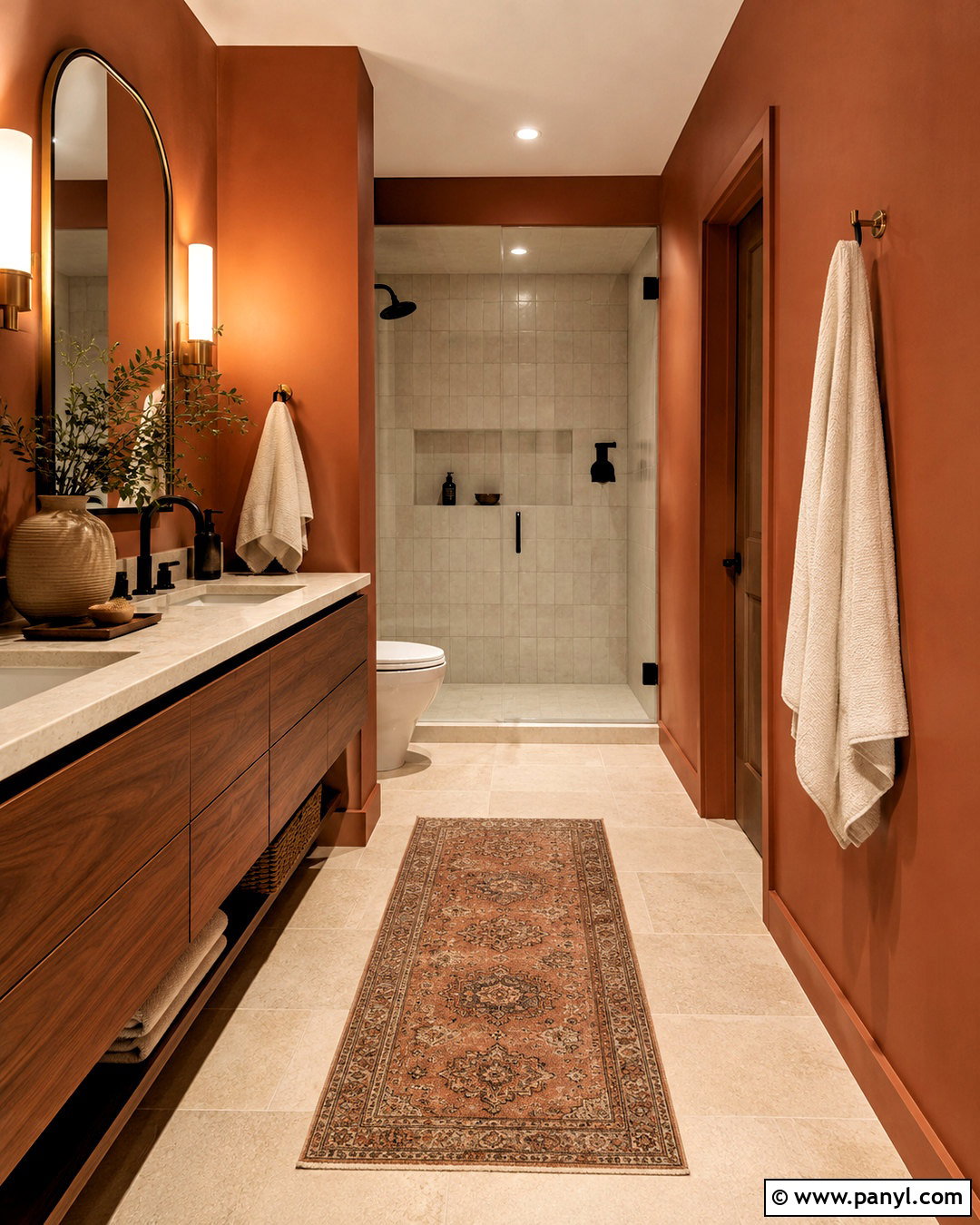 Burnt Orange Bathroom Walls - 40 bathroom wall color ideas