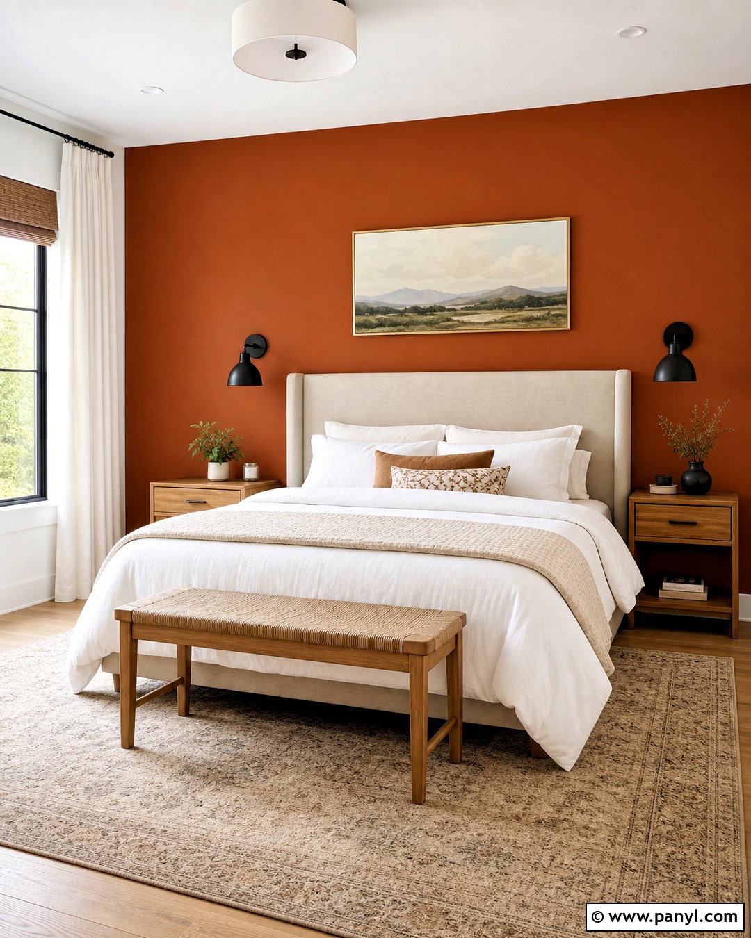Burnt Orange Bedroom Accent Wall - 20 burnt orange bedroom ideas