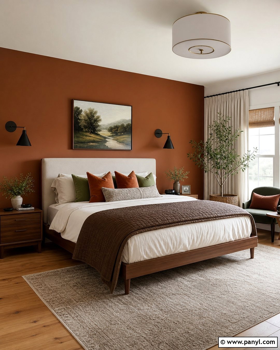 Burnt Orange Bedroom Wall - 20 Brown Orange Wall Color Ideas