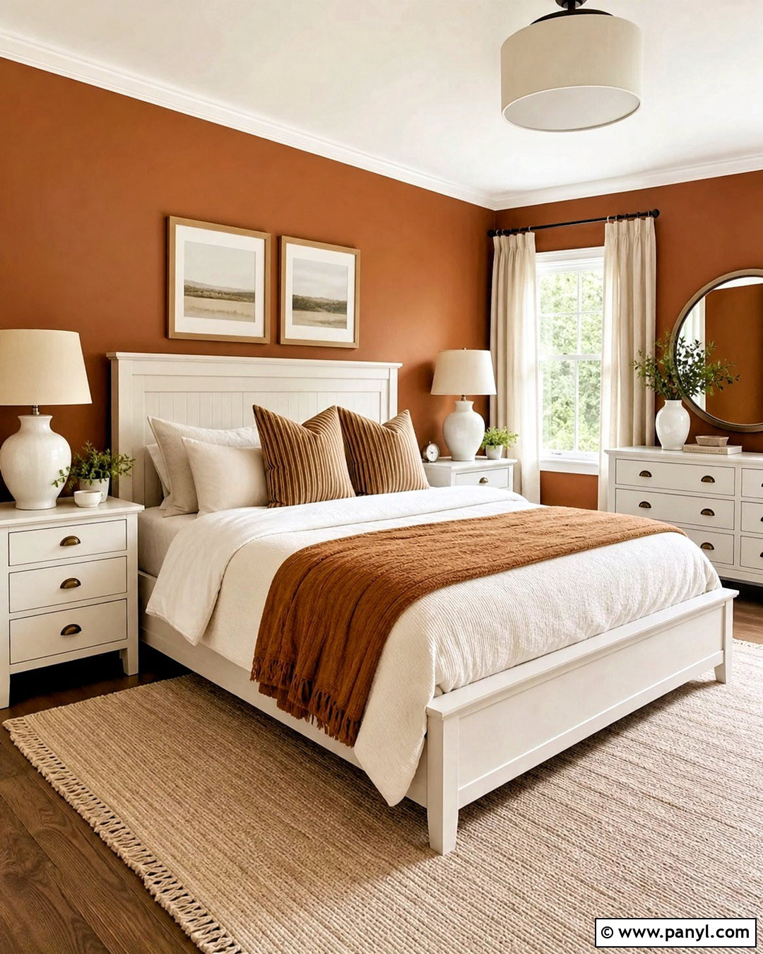 Burnt Orange Bedroom Walls With White Furniture - 20 burnt orange bedroom walls