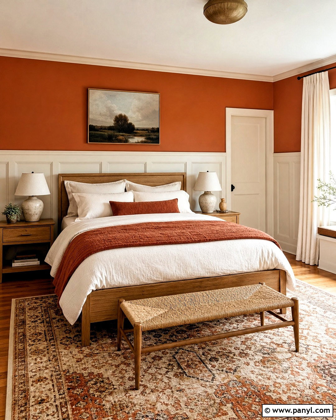 Burnt Orange Bedroom Walls With Wood Paneling - 20 burnt orange bedroom walls
