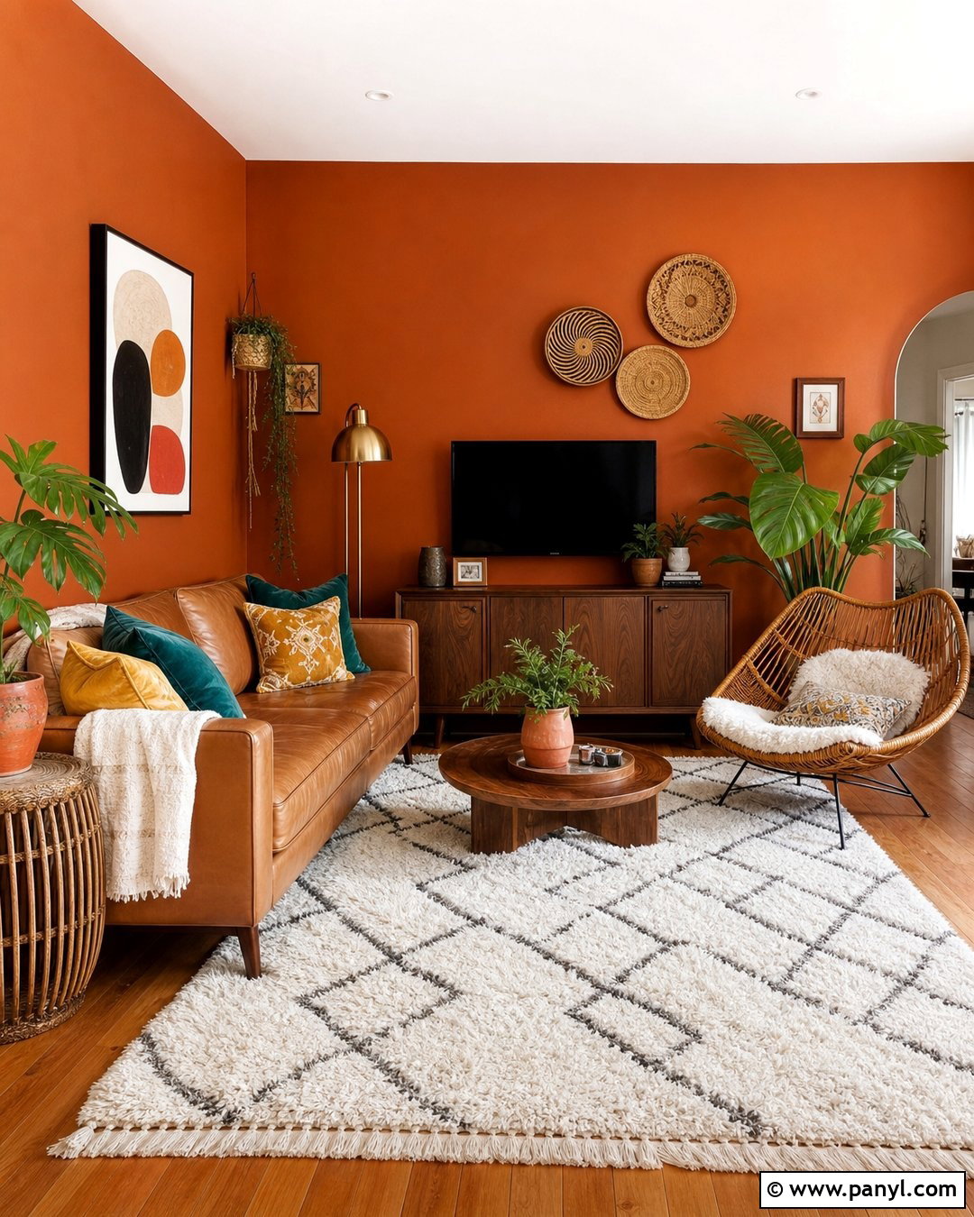 Burnt Orange Boho Walls - 30 Boho Wall Colors