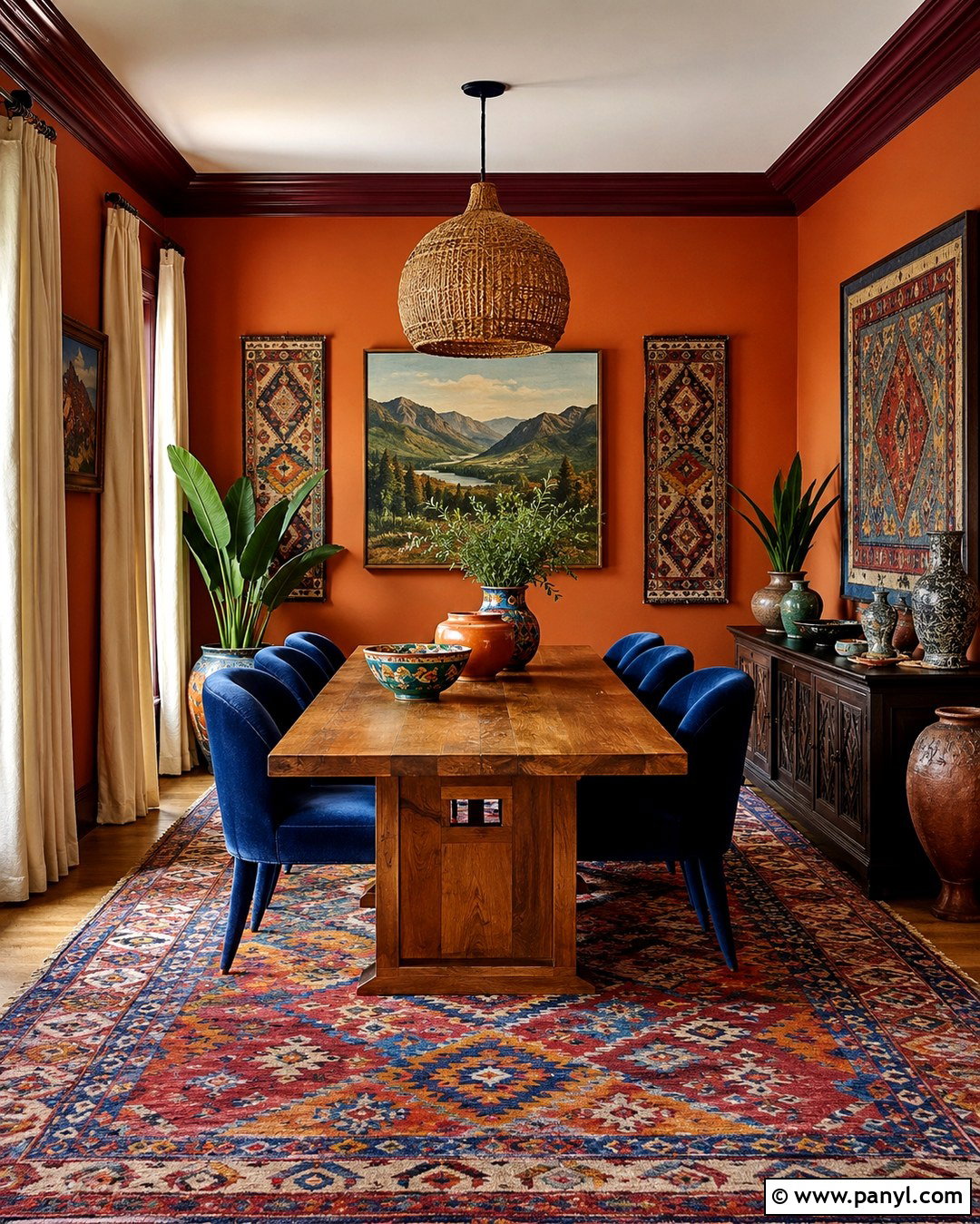 Burnt Orange Dining Room Walls - 20 Maximalist Wall Color Ideas