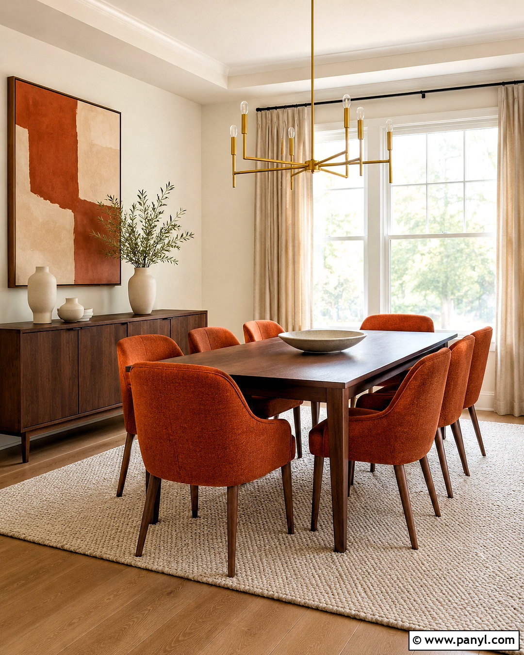 Burnt Orange Dining Room With Cream Walls - 20 burnt orange dining room ideas