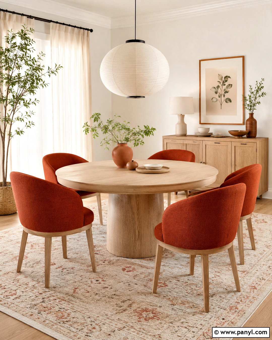 Burnt Orange Dining Room With Light Oak - 20 burnt orange dining room ideas