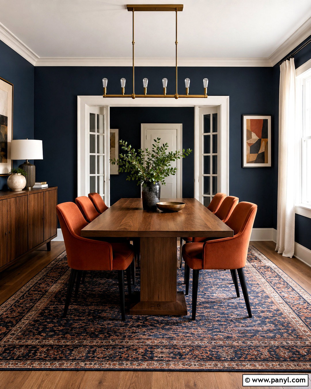 Burnt Orange Dining Room With Navy Blue - 20 burnt orange dining room ideas