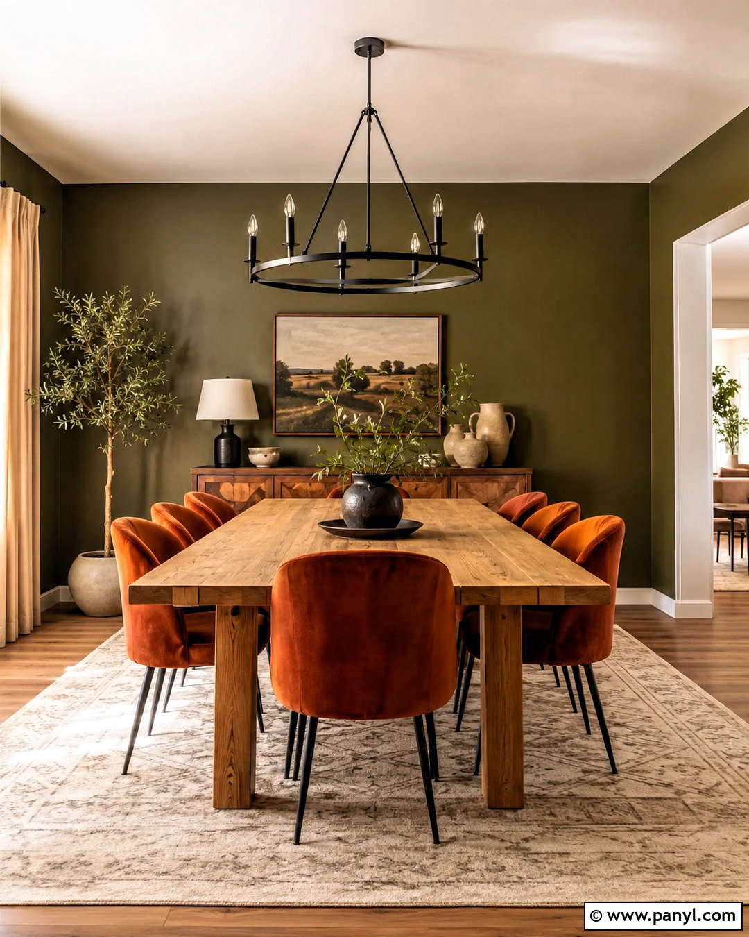 Burnt Orange Dining Room With Olive Green - 20 burnt orange dining room ideas