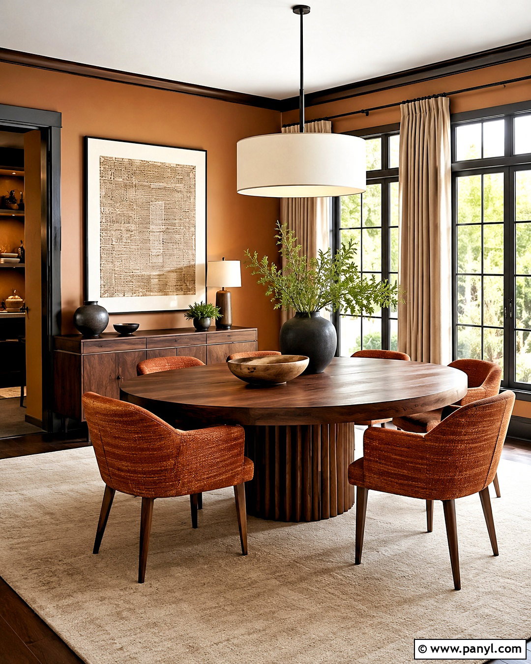 Burnt Orange Dining Room With Walnut Furniture - 20 burnt orange dining room ideas