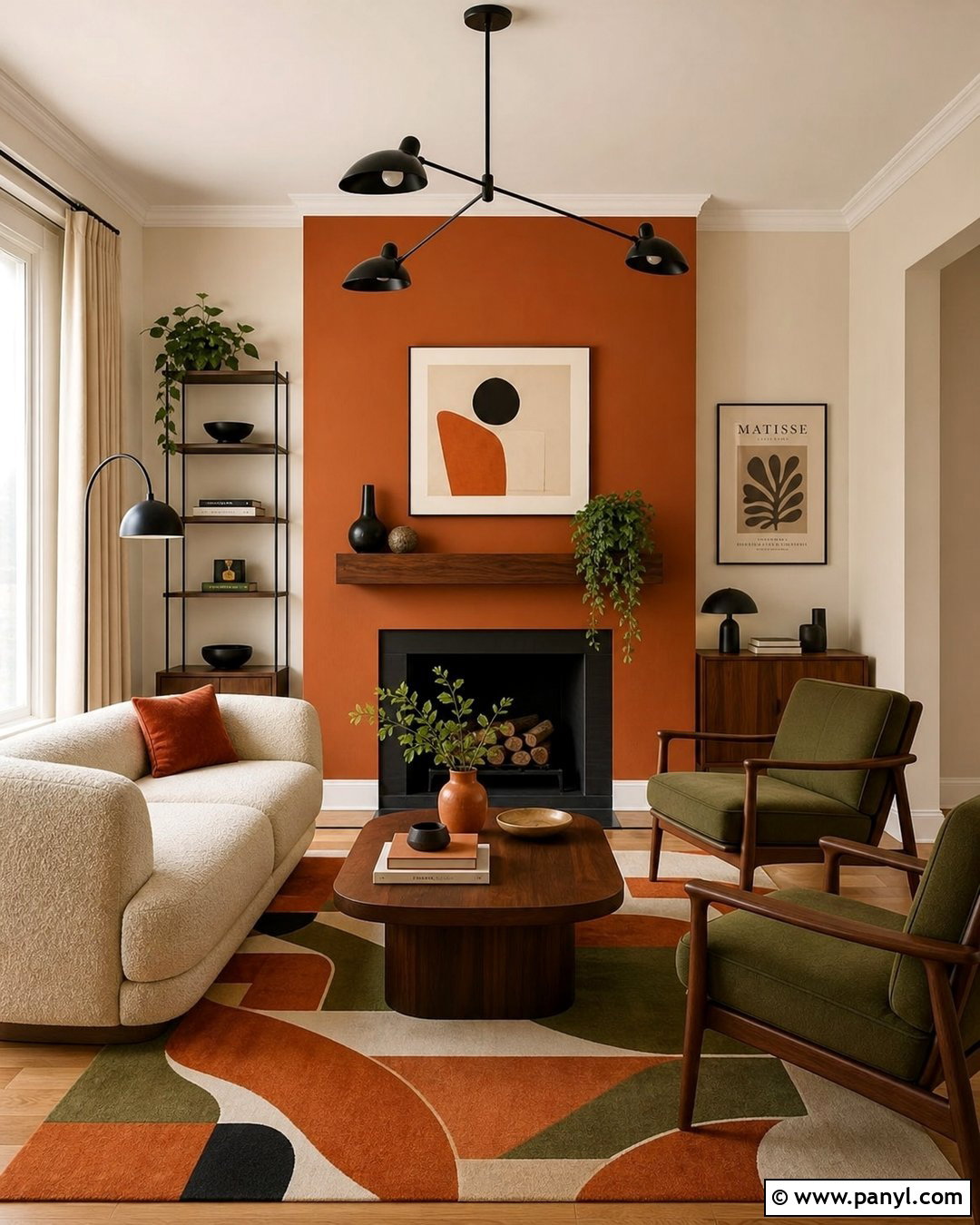 Burnt Orange Drawing Room Wall Colour - 30 drawing room wall colour ideas