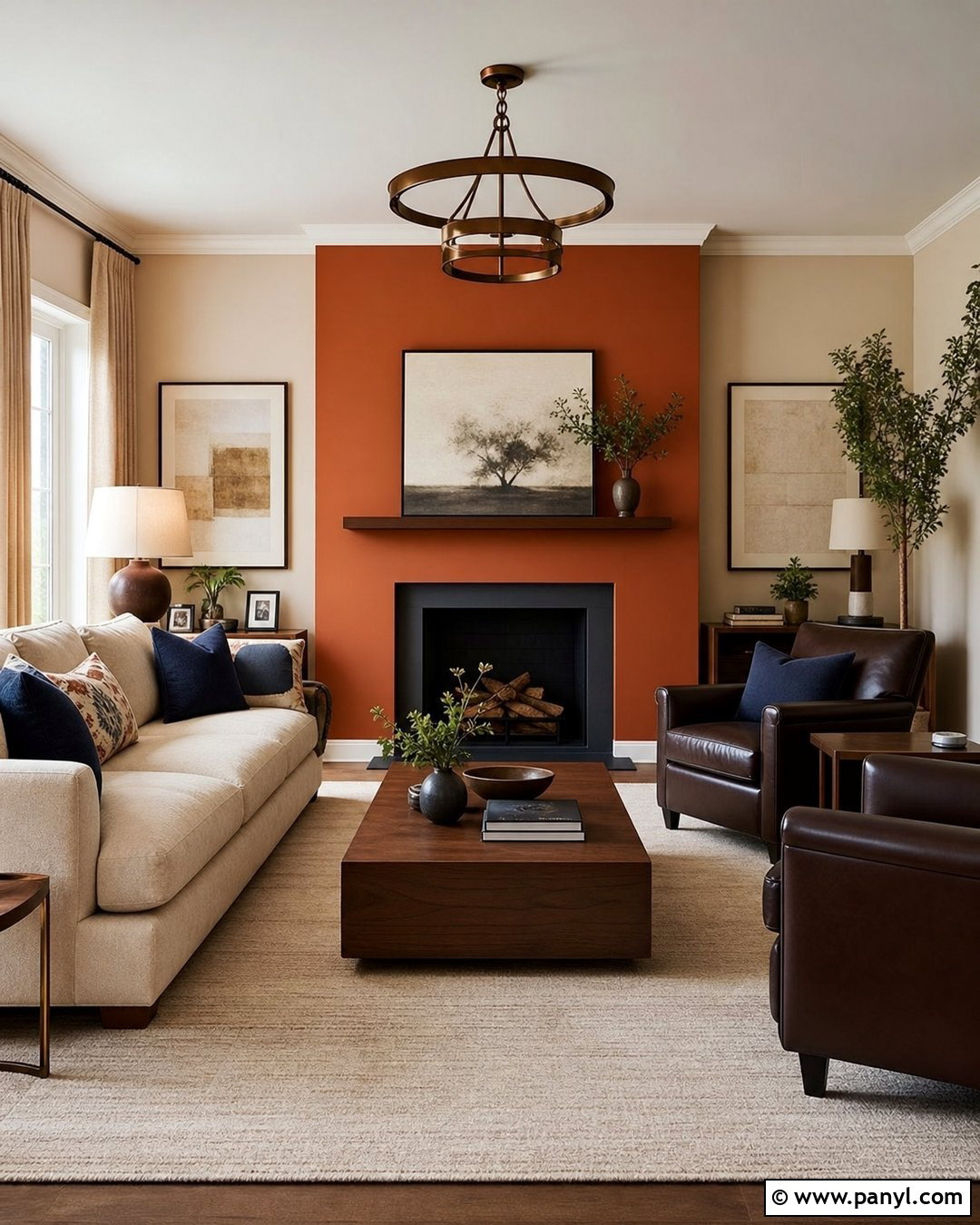 Burnt Orange Drawing Room Walls - 30 drawing room wall color ideas