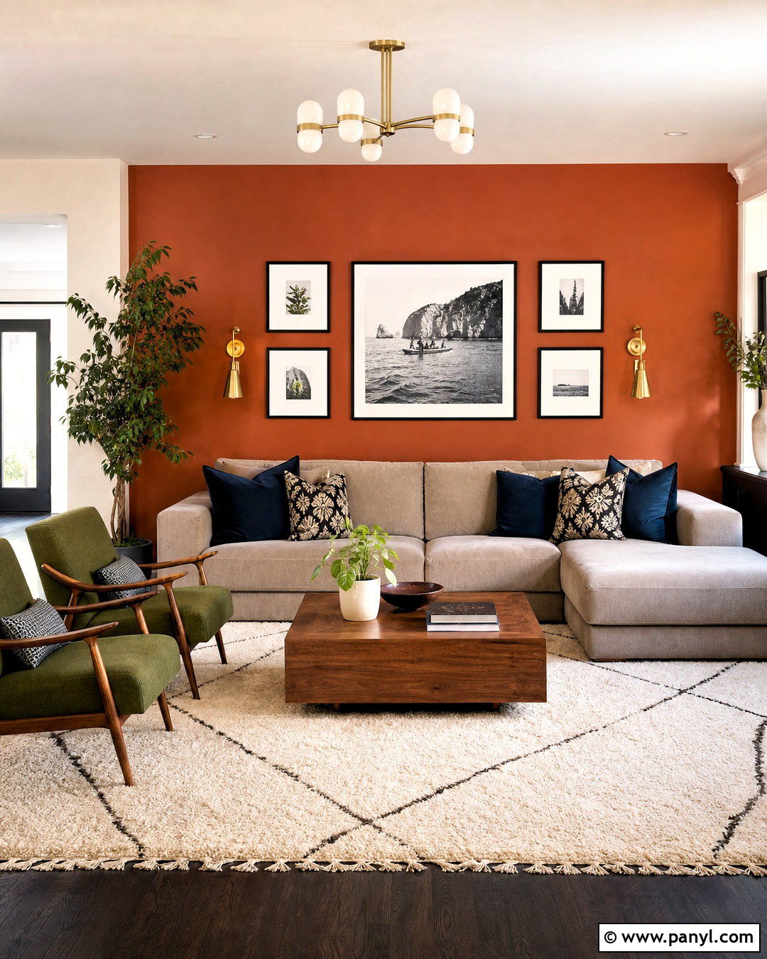 Burnt Orange Family Room Accent Wall - 20 family room accent wall paint colors