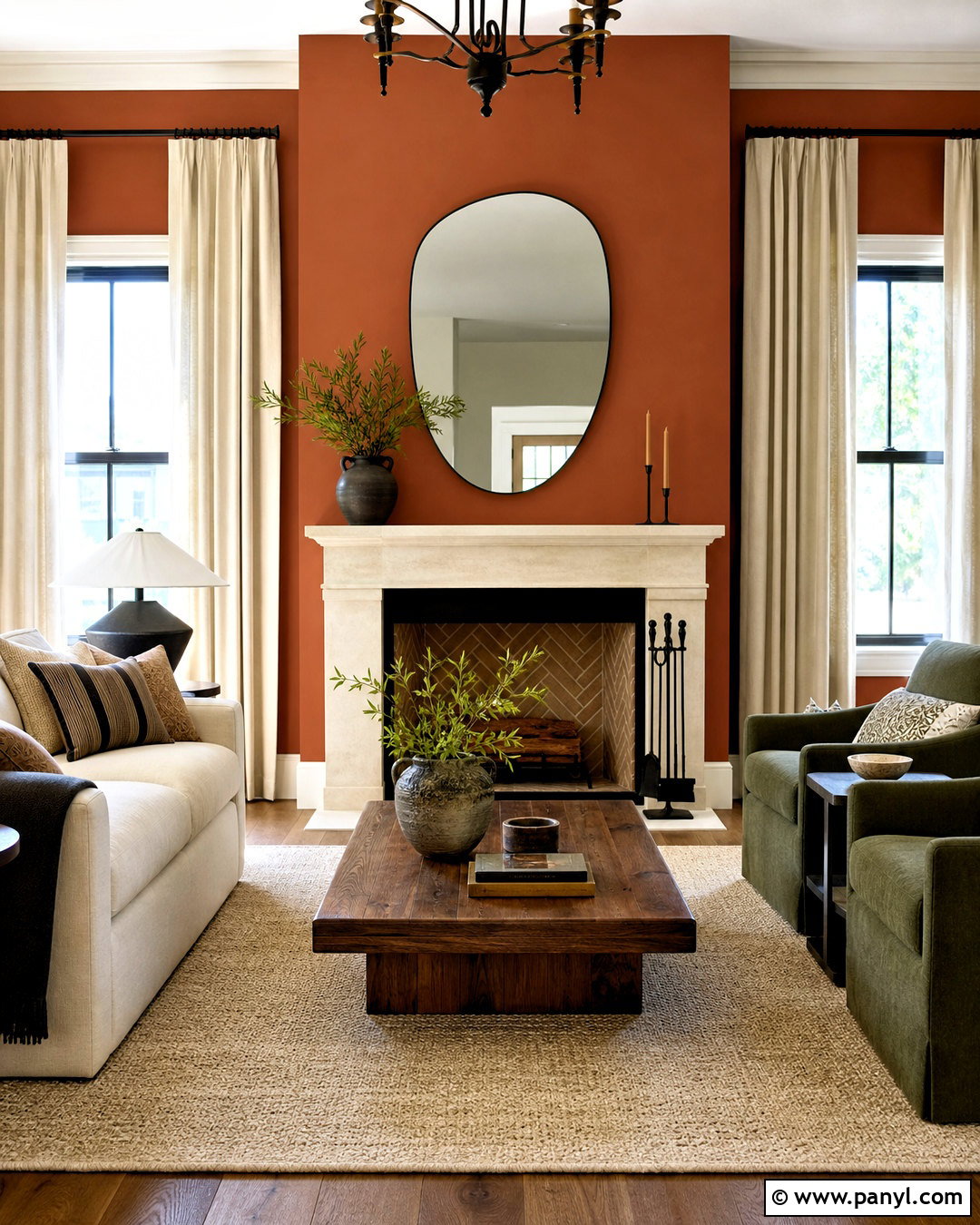 Burnt Orange Fireplace Wall - 20 burnt orange living room walls