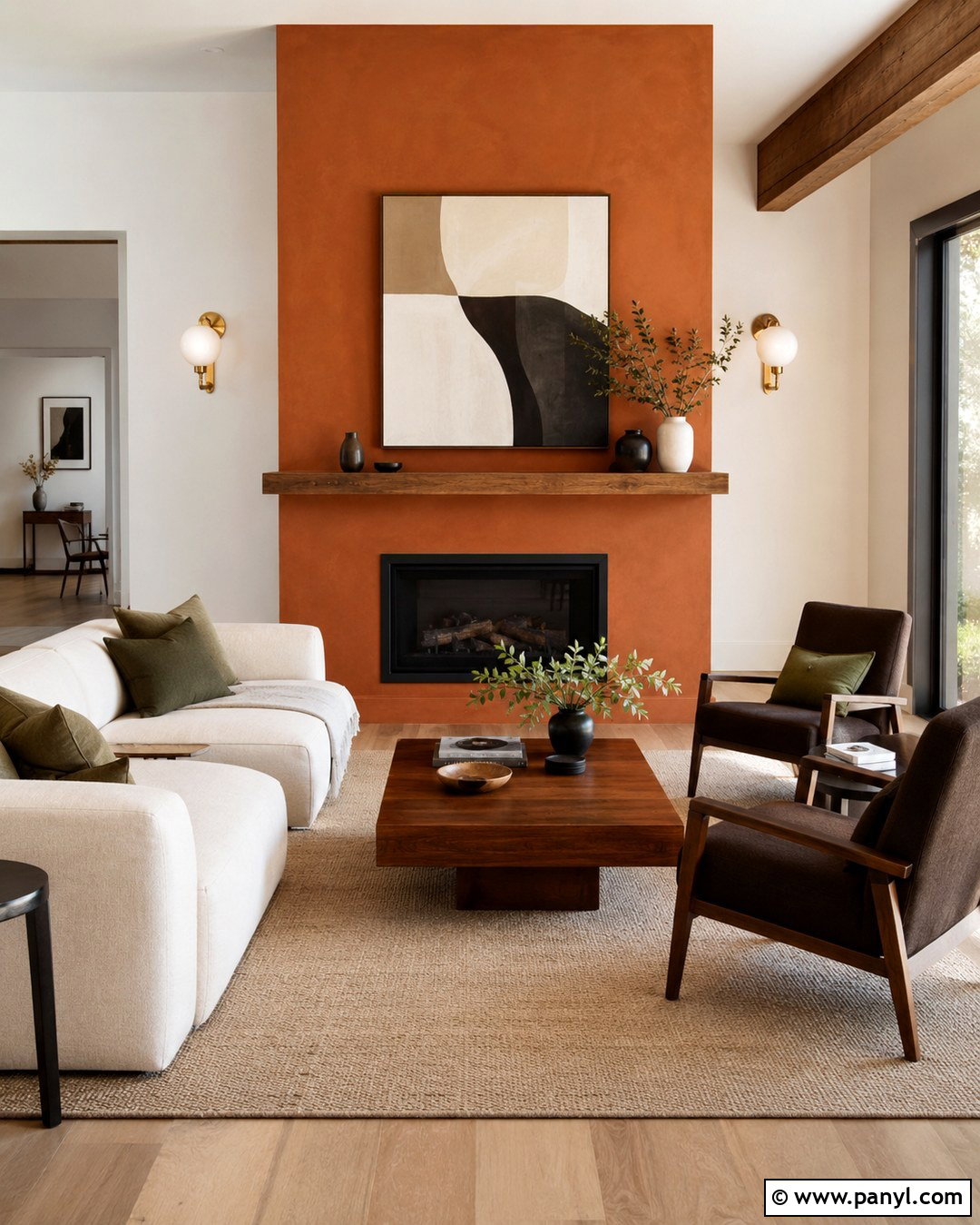 Burnt Orange Fireplace Wall - 20 Accent Color On Fireplace Wall Ideas
