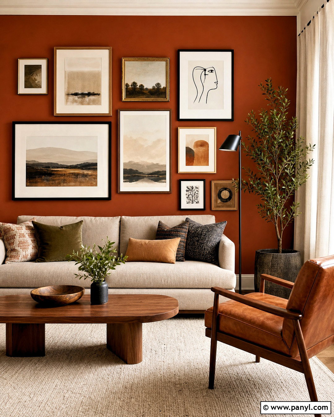 20 Burnt Orange Living Room Walls for a Cozy Modern Space