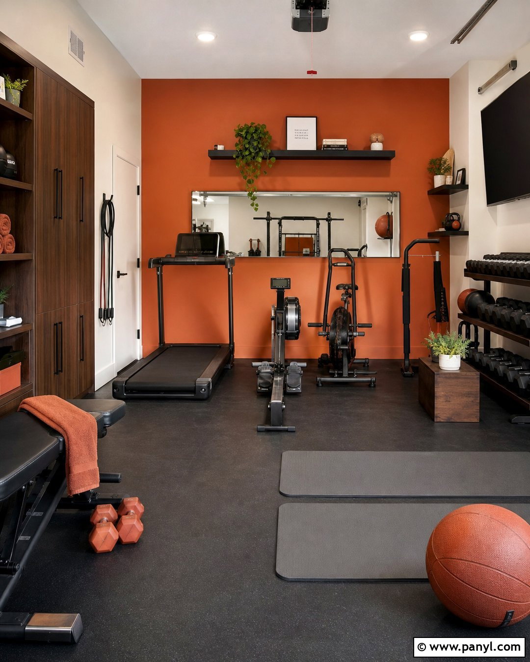 Burnt Orange Garage Gym Walls - 20 Garage Gym Wall Color Ideas