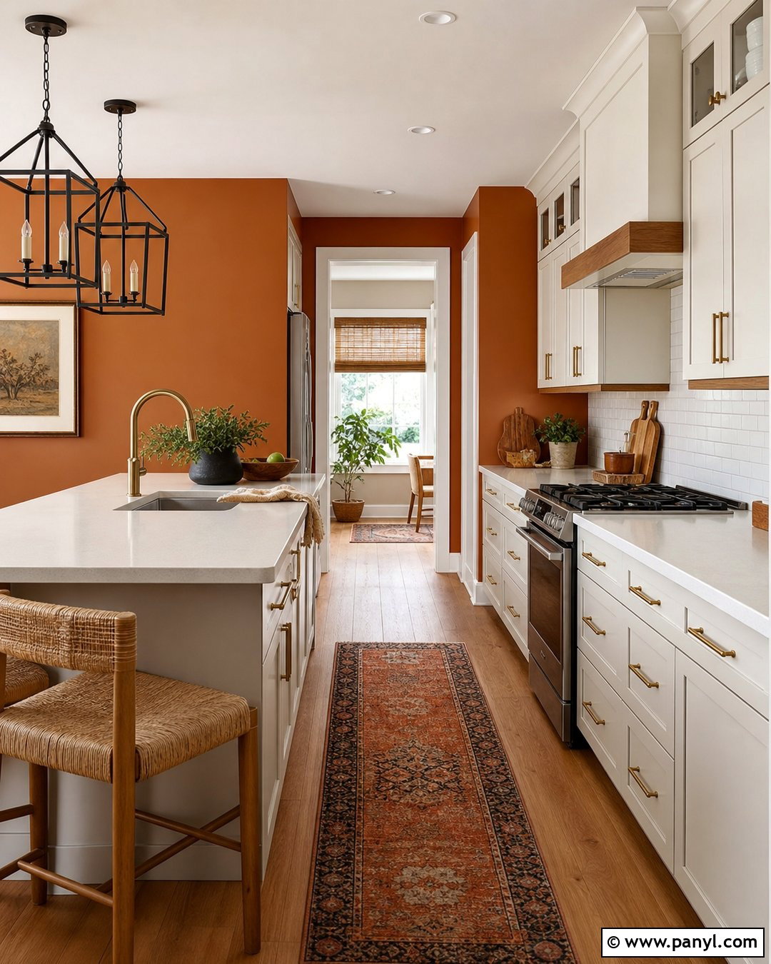 Burnt Orange Kitchen Walls With White Cabinets - 20 Orange Wall Paint Ideas Kitchen Ideas