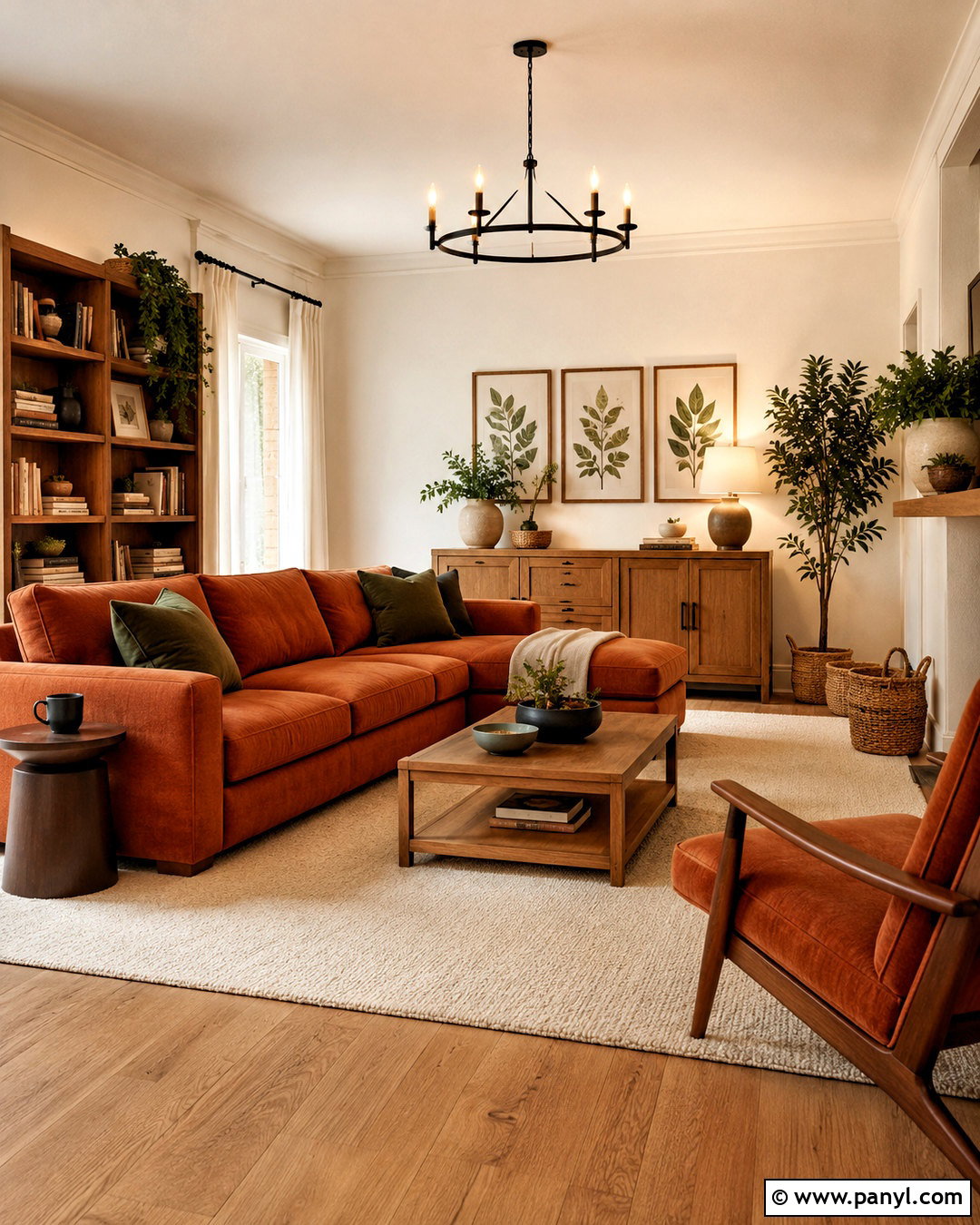 Burnt Orange Living Room - 20 orange interior ideas