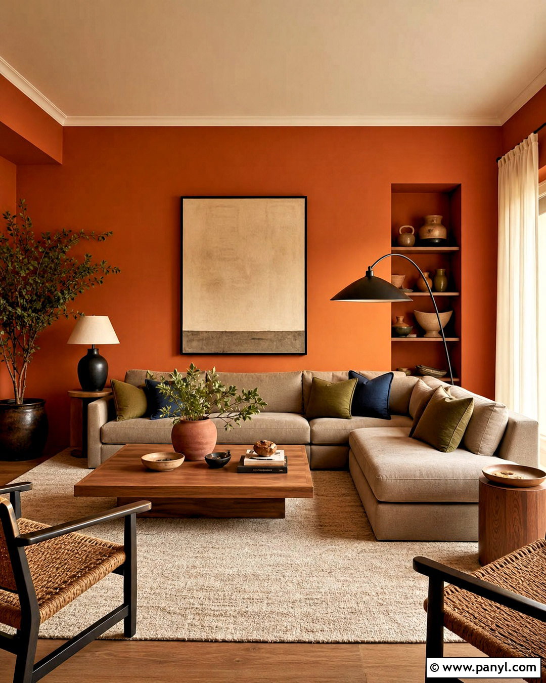 Burnt Orange Living Room Paint - 20 wall paints for living room colour ideas