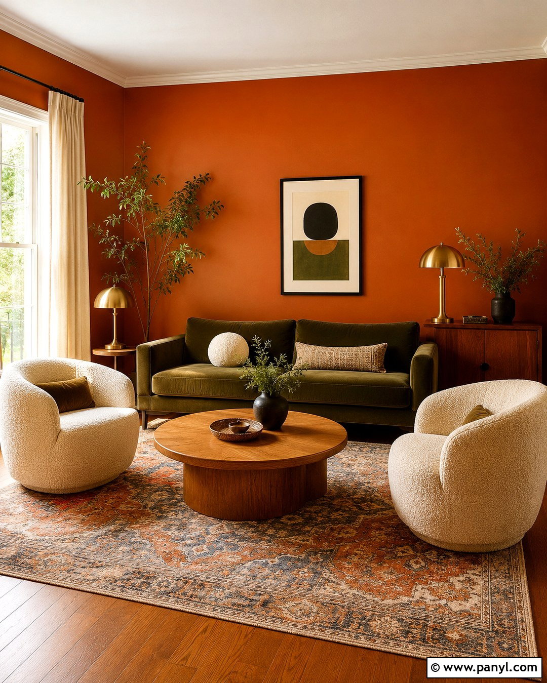 Burnt Orange Living Room Wall Paint - 20 Bold Wall Paint Ideas