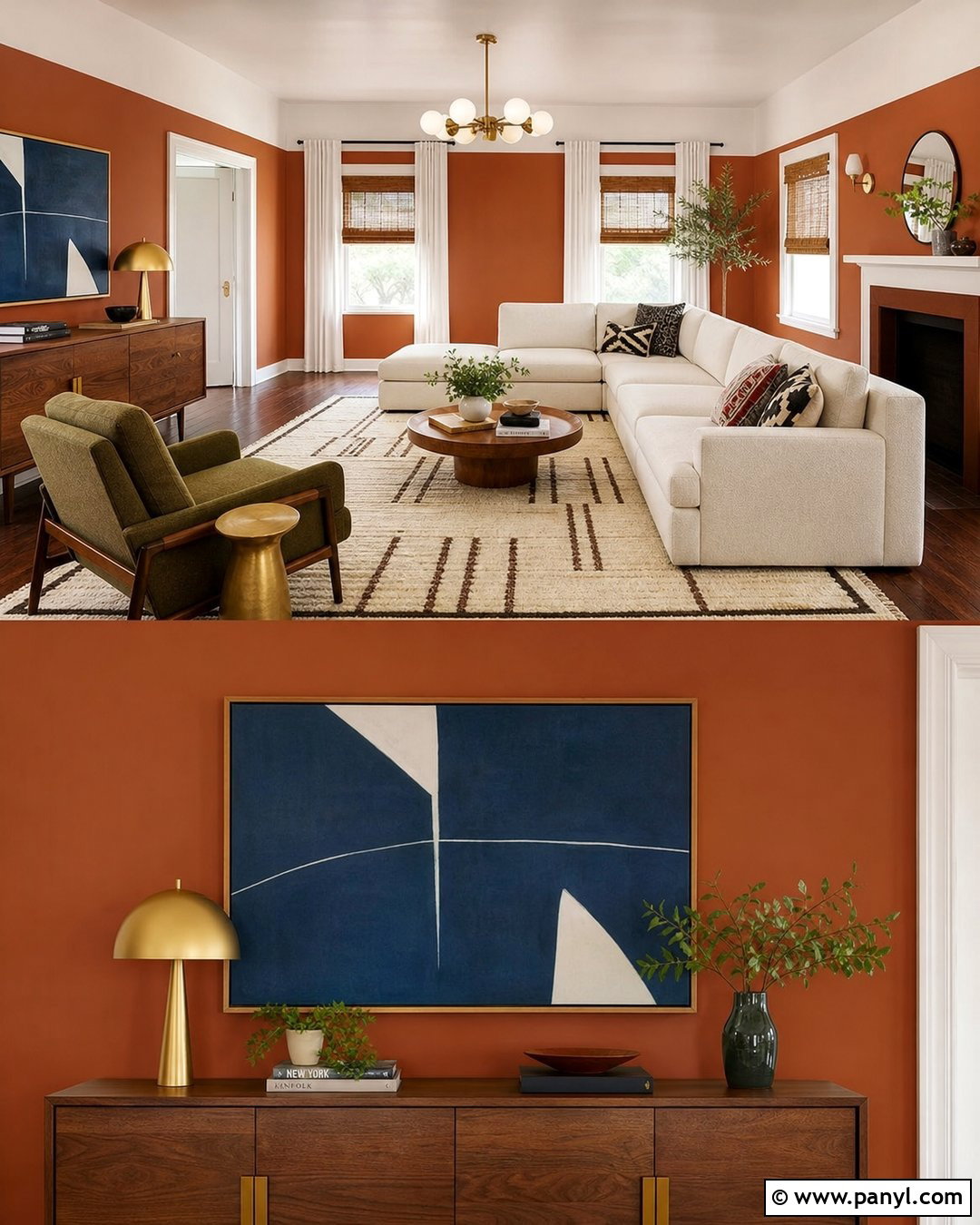 Burnt Orange Living Room Walls - 45 wall colors for living room ideas