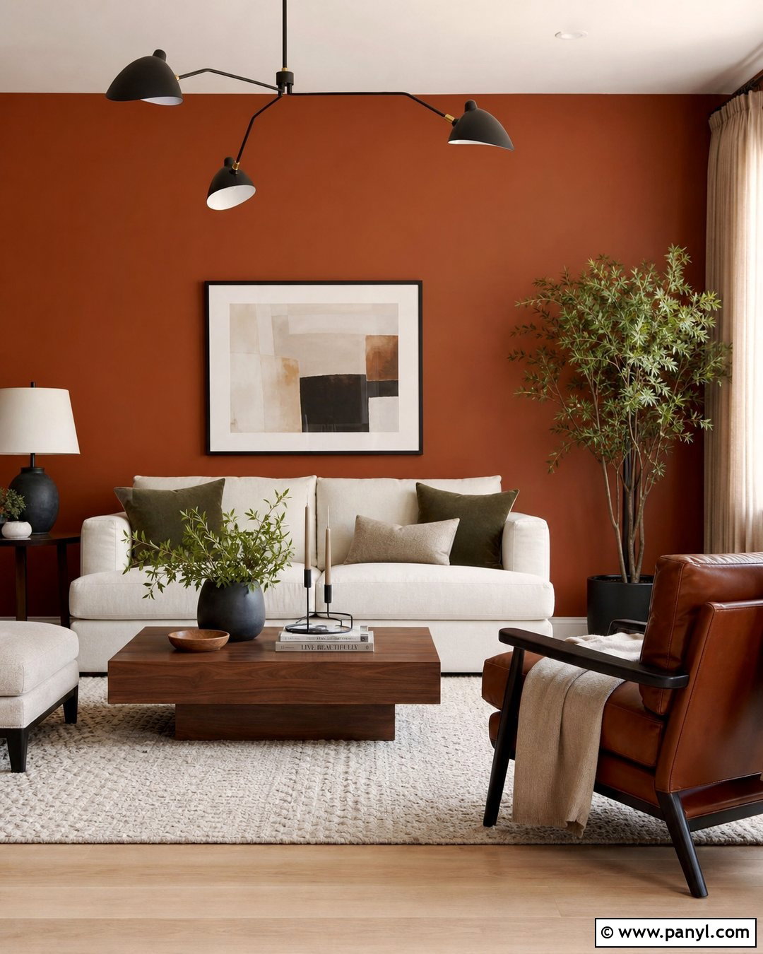 Burnt Orange Living Room - 30 Orange Wall Color Ideas
