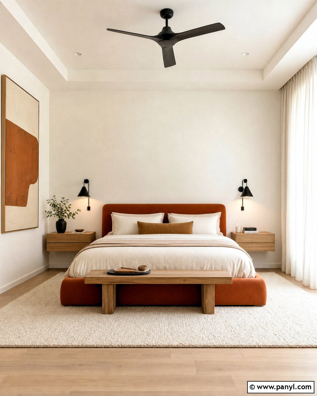 Burnt Orange Minimalist Bedroom - 20 burnt orange interior ideas