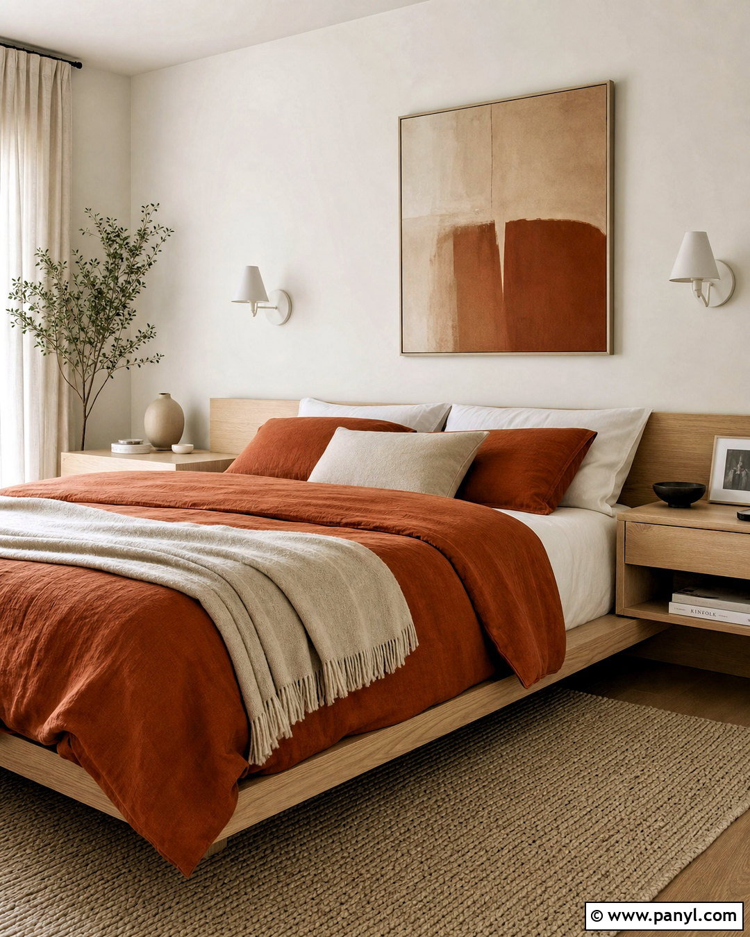 Burnt Orange Minimalist Bedroom - 20 burnt orange bedroom ideas