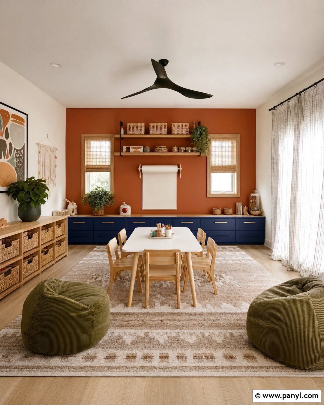 Burnt Orange Playroom Wall Color - 35 playroom wall colors