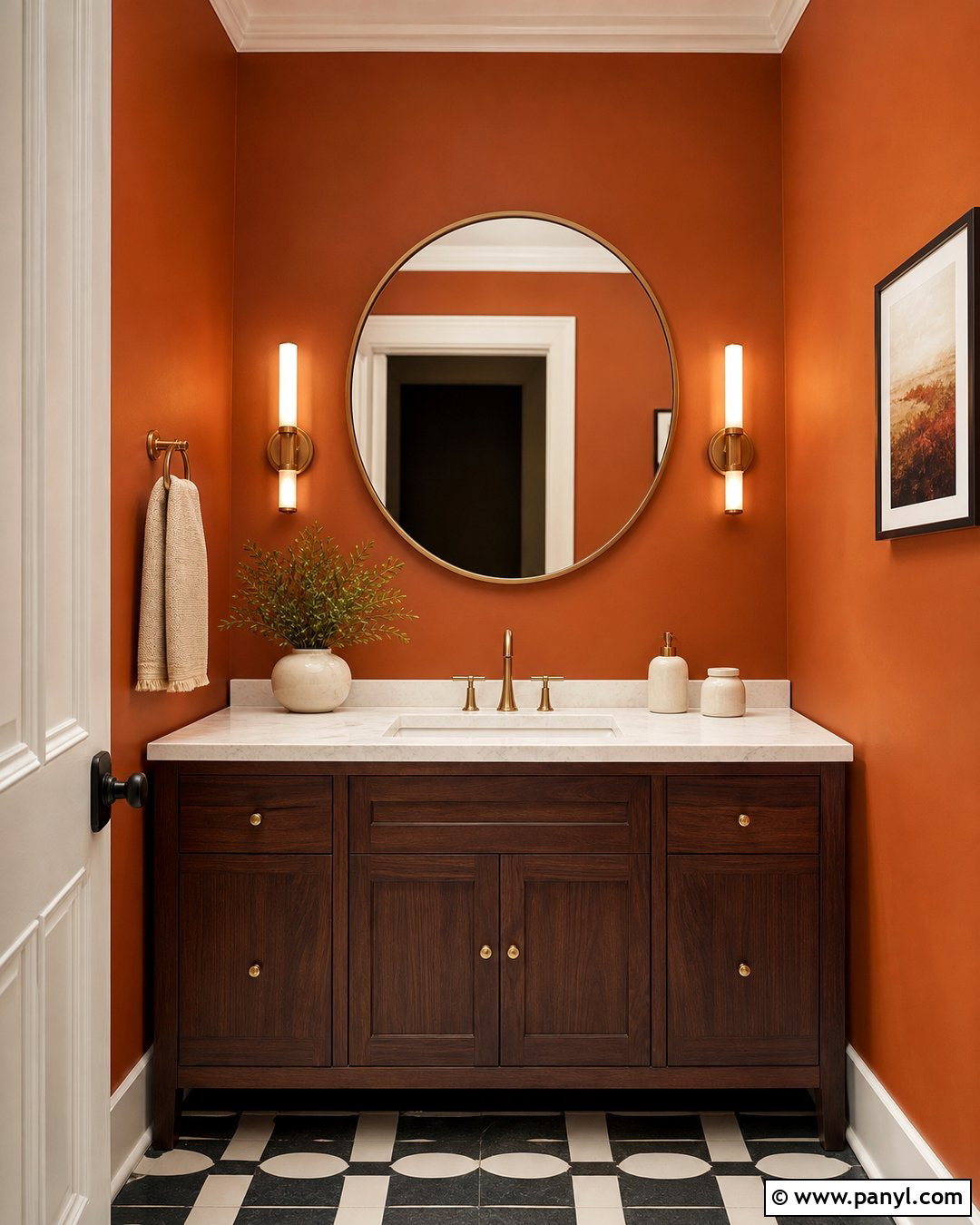 Burnt Orange Powder Room Walls - 35 burnt orange walls