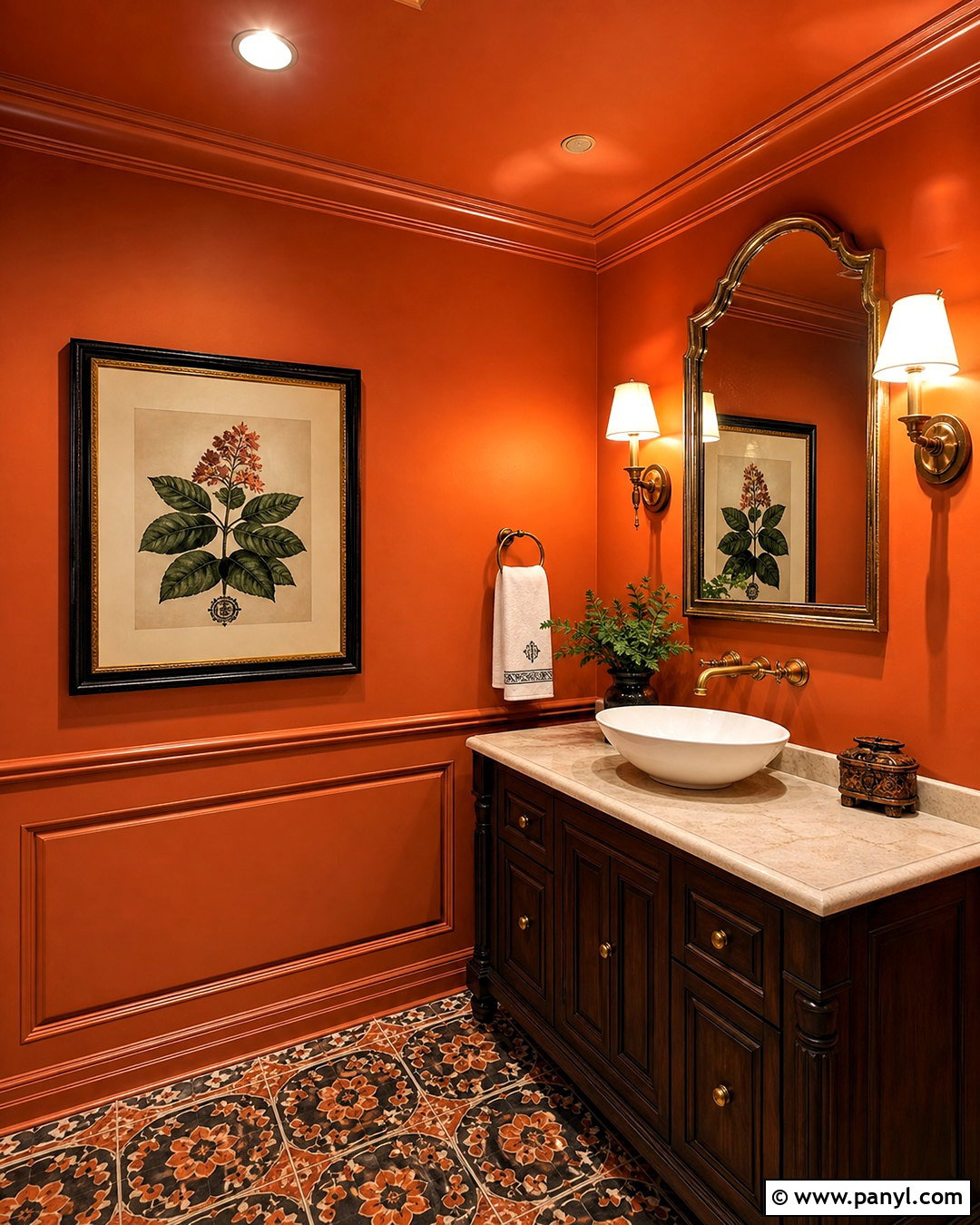Burnt Orange Powder Room - 20 burnt orange bathroom ideas
