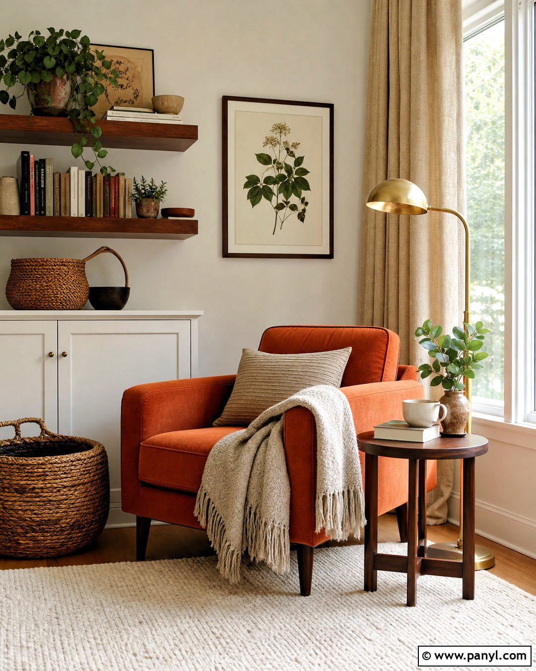 Burnt Orange Reading Nook - 20 burnt orange interior ideas