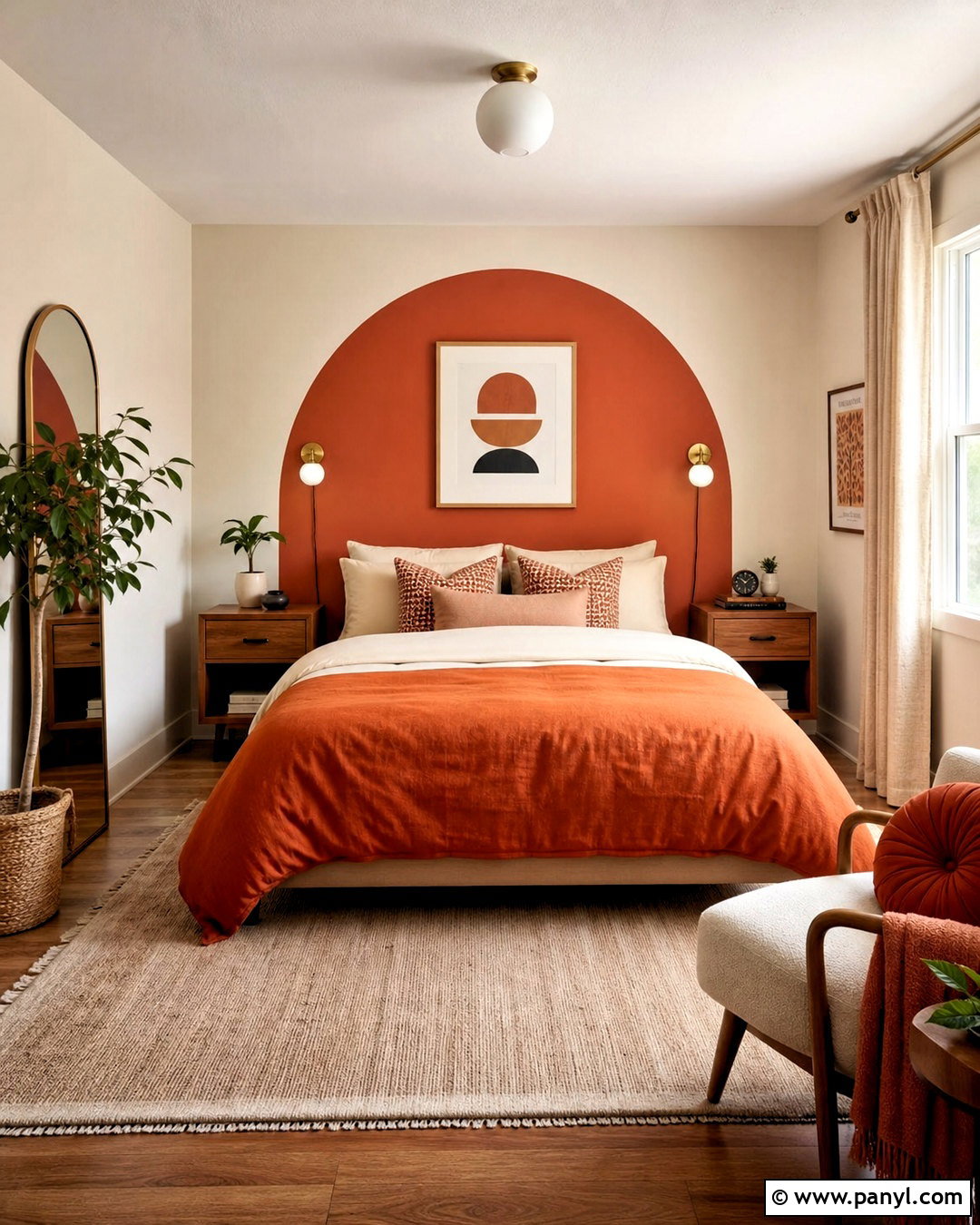 Burnt Orange Renter Friendly Bedroom - 20 burnt orange bedroom ideas