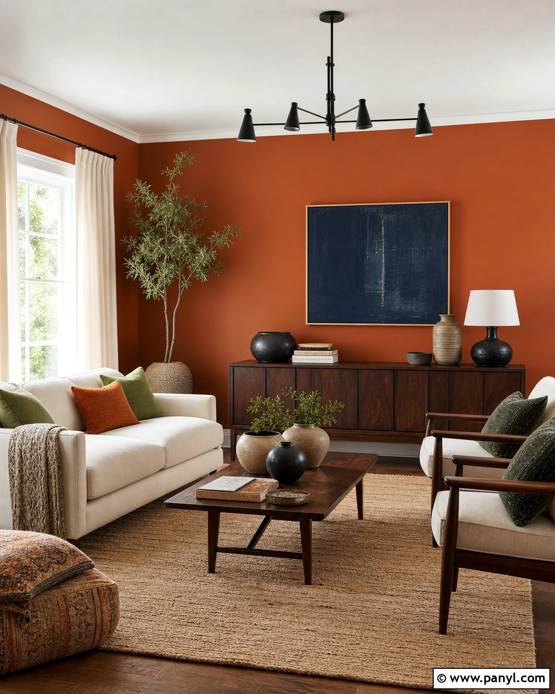 Burnt Orange Room Walls - 35 Aesthetic Room Wall Color Ideas