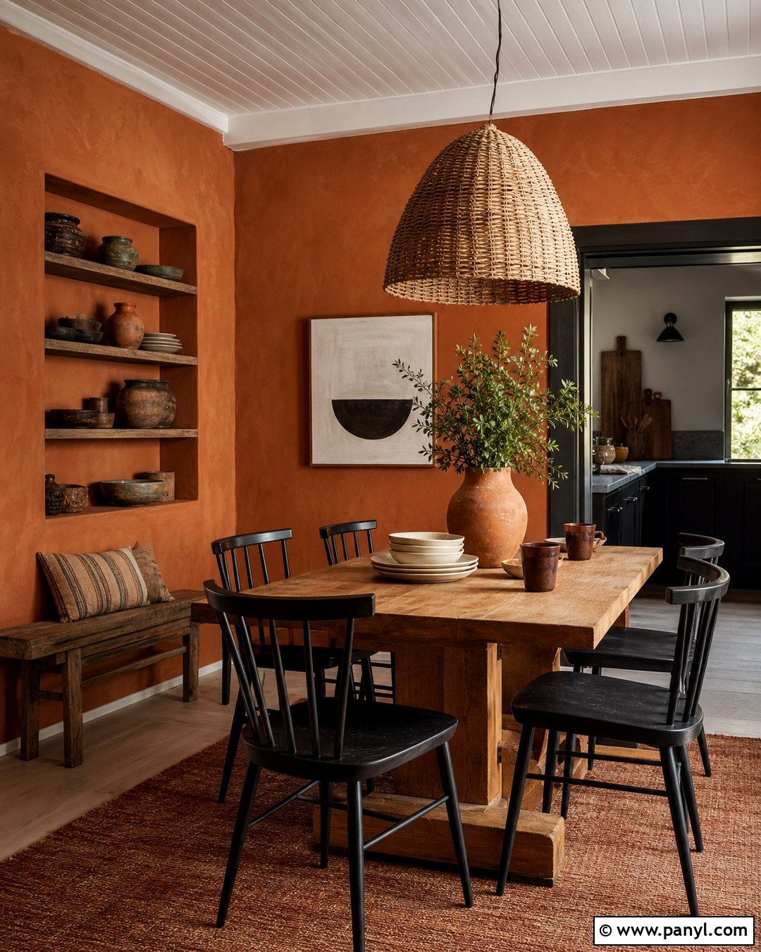Burnt Orange Rough Plaster Wall - 30 texture colour wall ideas