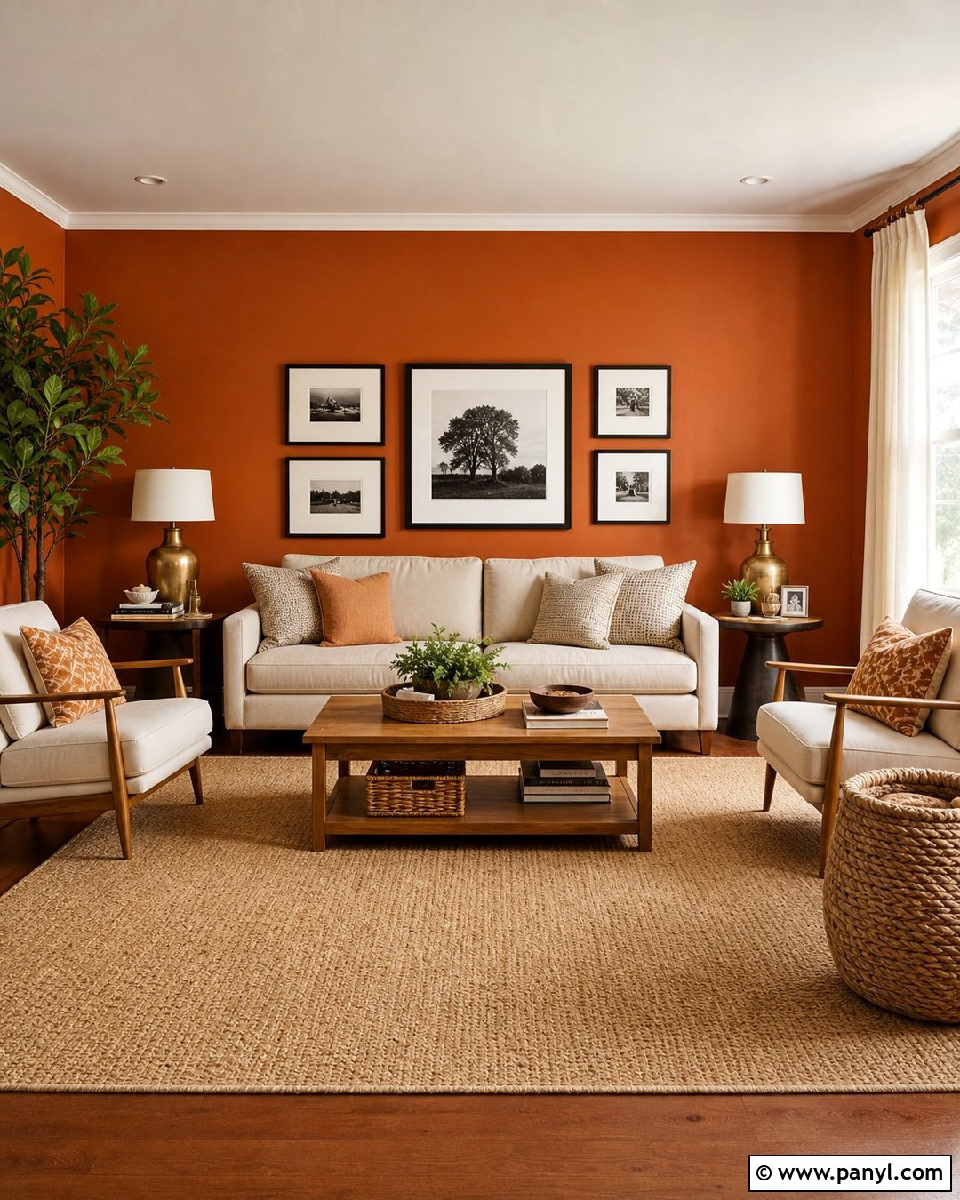 Burnt Orange Walls With Beige Furniture - 35 burnt orange walls