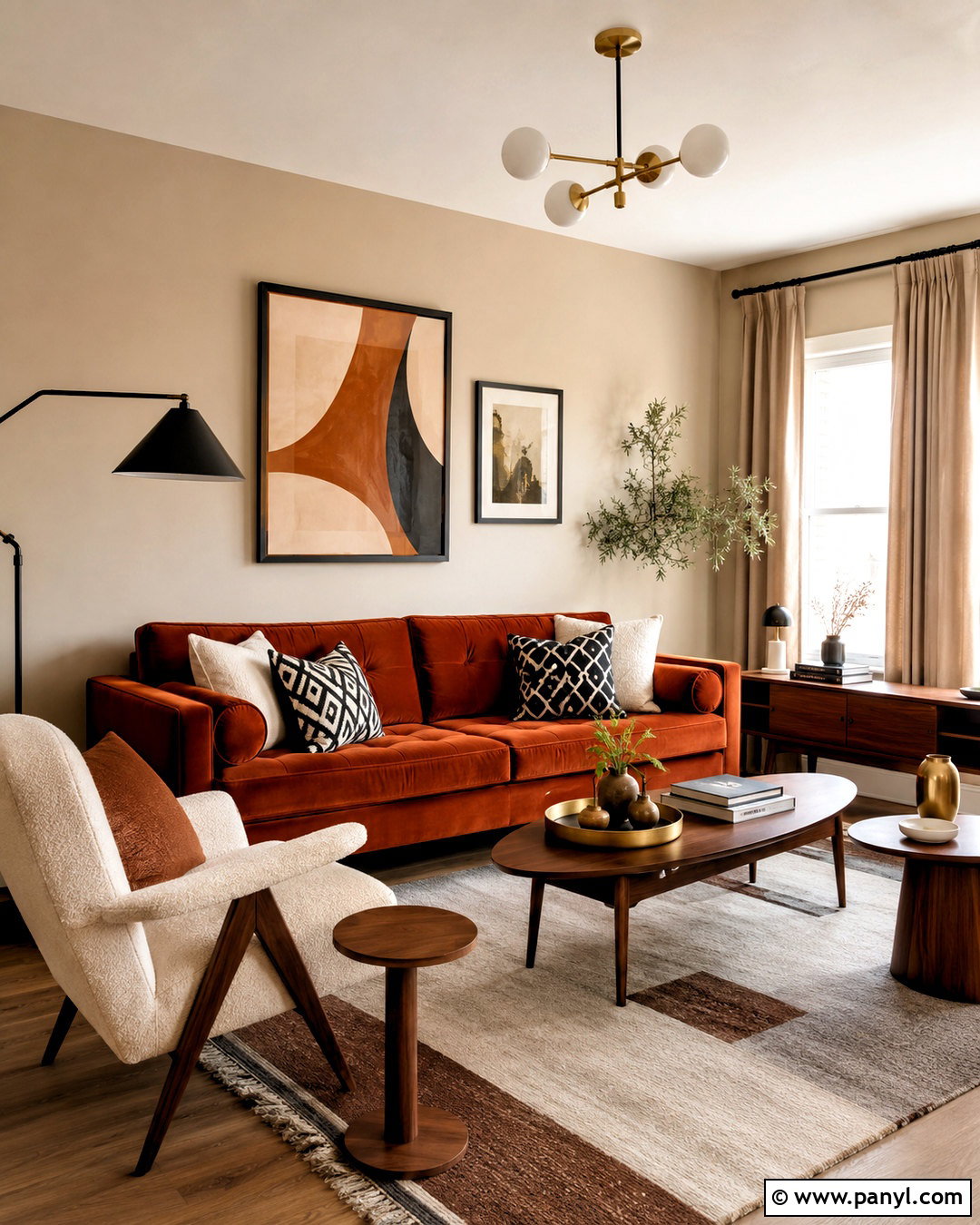 Burnt Orange With Beige Walls - 20 What Color Goes With Beige Walls