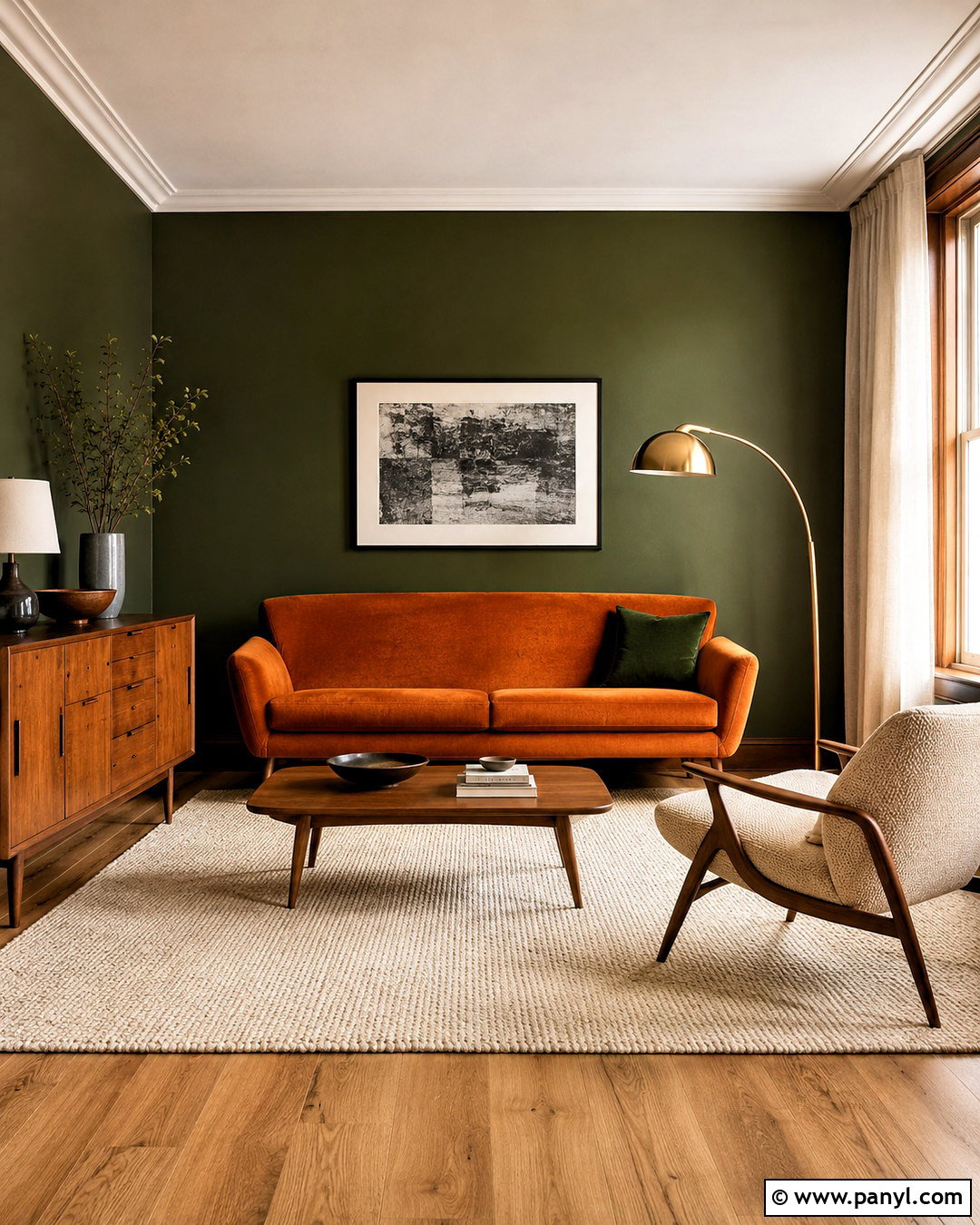 Burnt Orange With Green Walls - 20 What Colour Goes With Green Walls