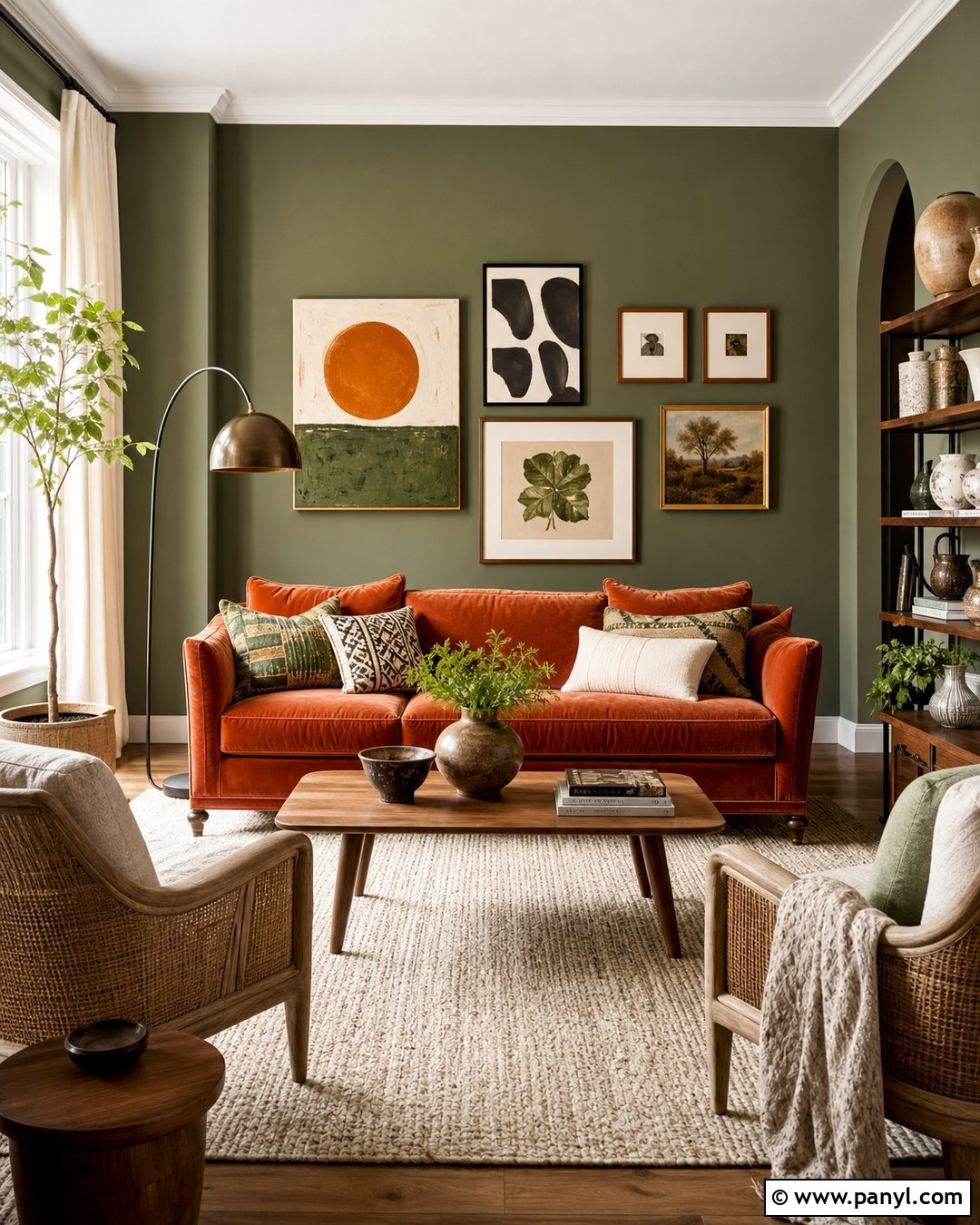 Burnt Orange With Olive Green Walls - 20 Colors That Go With Olive Green Walls
